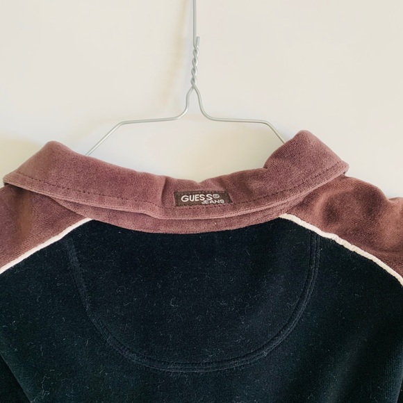 Authentic Guess Jeans Velvet Brown and Black Y2K - Picture 5 of 5